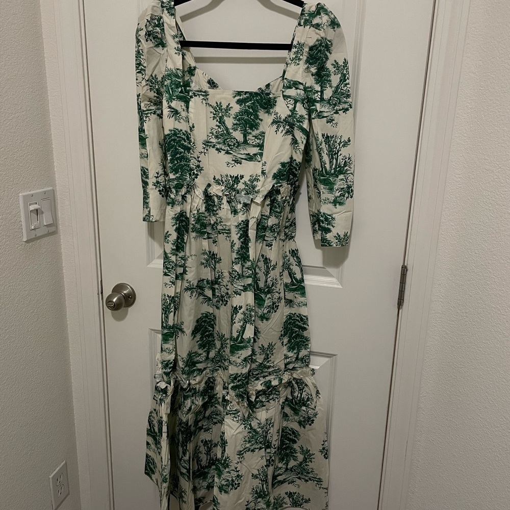 Cara Cara Blue Hill Dress forest toile NWOT - Picture 5 of 5